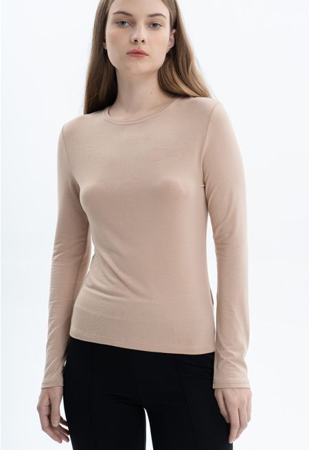 Long Sleeve Basic Solid Top -Sale